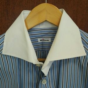 Kiton 16.5x34 42 shirt white cuffs